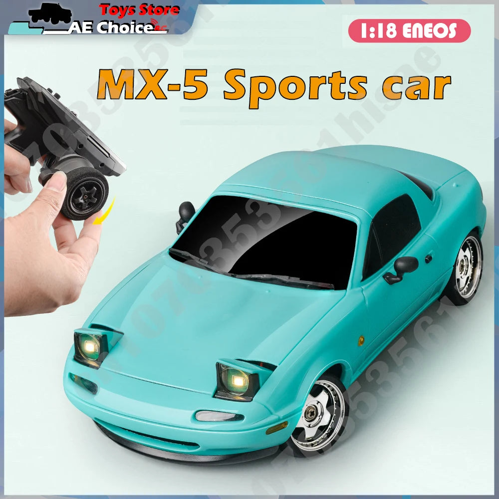 LD1804 RC Drift Car 1/18 Model 2.4G 2WD ESP Gyroscope LED Lights Full Scale Controlled Model Children Car Toys Gifts