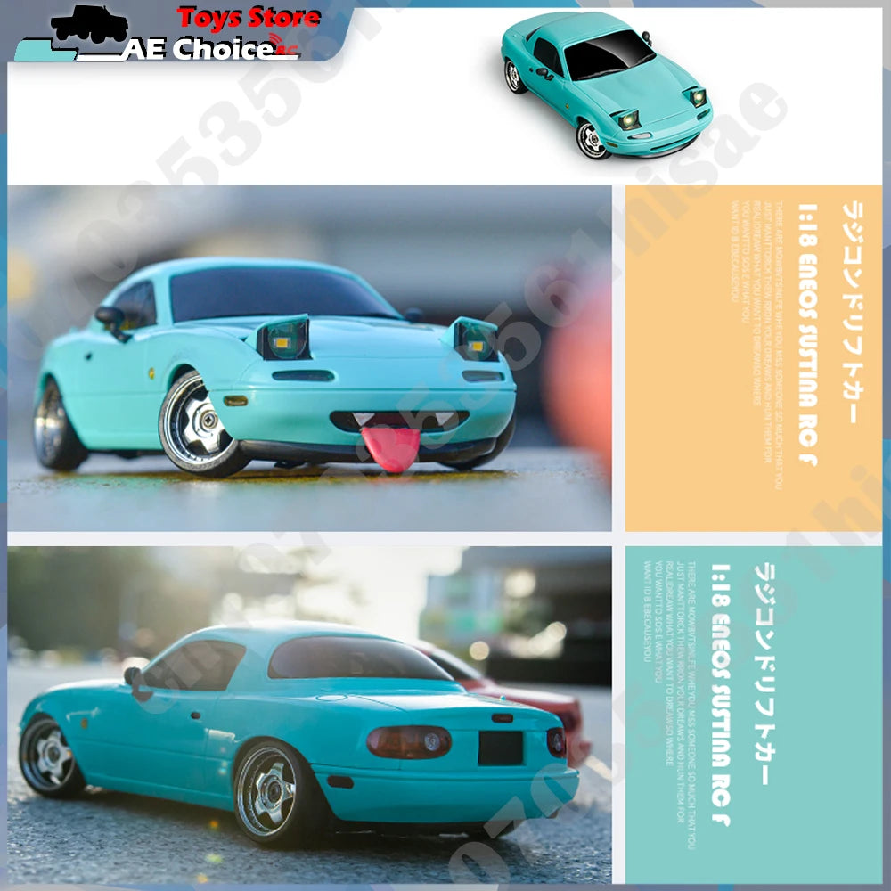 LD1804 RC Drift Car 1/18 Model 2.4G 2WD ESP Gyroscope LED Lights Full Scale Controlled Model Children Car Toys Gifts